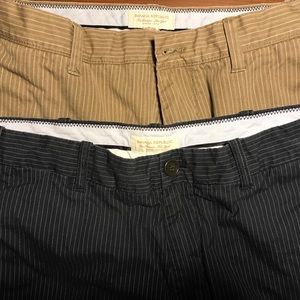 2 Banana Republic Chinos 30x30 Tan & Dark Blue